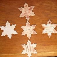 5 Sterne aus Ton Christbaumschmuck Weihnachtsschmuck Geschenkanhänger Handarbeit