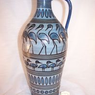 Studio-Keramik Henkel-Vase, gemarkt s. Foto, H.- 32 cm, 70er Jahre