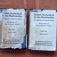 Dubbels Taschenbuch für den Maschinenbau, 12. Auflage 1963 Band 1 und 2