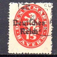 D. Reich Dienst 1920, Mi. Nr. 0036 / D36, Überdruck auf Bayern, gestempelt #06676