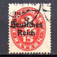 D. Reich Dienst 1920, Mi. Nr. 0036 / D36, Überdruck auf Bayern, gestempelt #06678