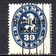 D. Reich Dienst 1920, Mi. Nr. 0038 / D38, Überdruck auf Bayern, gestempelt #06693