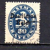 D. Reich Dienst 1920, Mi. Nr. 0038 / D38, Überdruck auf Bayern, gestempelt #06694