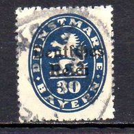 D. Reich Dienst 1920, Mi. Nr. 0038 / D38, Überdruck auf Bayern, gestempelt #06695