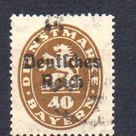 D. Reich Dienst 1920, Mi. Nr. 0039 / D39, Überdruck auf Bayern, gestempelt #06703