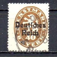 D. Reich Dienst 1920, Mi. Nr. 0039 / D39, Überdruck auf Bayern, gestempelt #06705