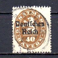 D. Reich Dienst 1920, Mi. Nr. 0039 / D39, Überdruck auf Bayern, gestempelt #06708