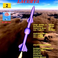 liegende Modellrakete Lacerta, Neu/ OVP