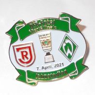 SV Werder Bremen Fussball Pin DFB Pokal Viertelfinale 2021 in Regensburg