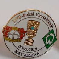 Werder Bremen Fussball Pin DFB Pokal 2016 bei Bayer Leverkusen (1)