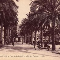 Alte AK s/ w - Toulon - Place de la Liberte - Allee des Palmiers