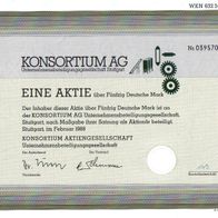 Konsortium AG Unternehmensbeteiligungsgesellschaft Stuttgart 1988 50 DM