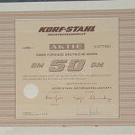 Korf-Stahl Aktiengesellschaft 1972 50 DM