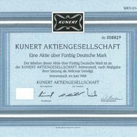 Kunert Aktiengesellschaft 1988 50 DM