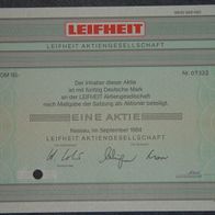 Leifheit Aktiengesellschaft 1984 50 DM