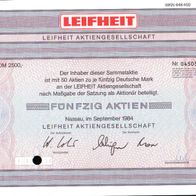 Leifheit Aktiengesellschaft 1984 2500 DM