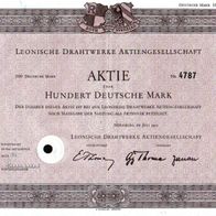 Leonische Drahtwerke Aktiengesellschaft 1952 100 DM