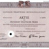 Leonische Drahtwerke Aktiengesellschaft 1961 100 DM