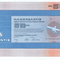 Luftverkehrsunternehmen Atlantis Aktiengesellschaft 1969 50 DM