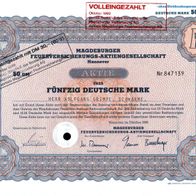 Magdeburger Feuerversicherungs-Aktiengesellschaft Hannover 1986 50 DM
