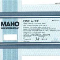 MAHO Aktiengesellschaft 1982 50 DM