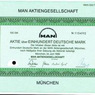 MAN Aktiengesellschaft Stämme 1986 100 DM