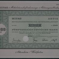MIFAG Mittelstandsförderungs-Aktiengesellschaft 1983 5000 DM