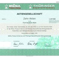 Mühl Product & Service und Thüringer Baustoffhandel Aktiengesellschaft 1995 50 DM