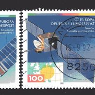 BRD / Bund 1991 Europa: Europäische Weltraumfahrt MiNr. 1526 - 1527 Vollstempel -1-