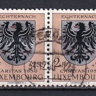 Luxemburg, 1956, Mi. 564, Caritas, Echternach, 1 Briefm.-Paar, gest