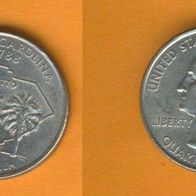 USA 25 Cents Quarter 2000 P South Carolina