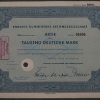 Phoenix Gummiwerke Aktiengesellschaft 1952 Flutstempel 1000 DM