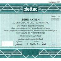 plettac Aktiengesellschaft 1993 500 DM