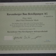 Ravensberger Bau-Beteiligungen AG 1995 5 DM