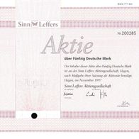 Sinn Leffers Aktiengesellschaft 1997 50 DM