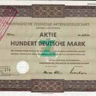 Thüringische Zellwolle Aktiengesellschaft Gronau (Westfalen) 1960 100 DM