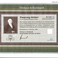 Trinkaus & Burkhardt Kommanditgesellschaft auf Aktien 1985 1000 DM