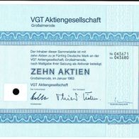 VGT Aktiengesellschaft 1983 500 DM