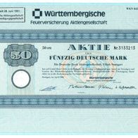 Württembergische Feuerversicherung Aktiengesellschaft 1986 50 DM