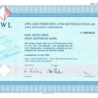 ZWL Grundbesitz- und Beteiligungs-AG 1996 5 DM