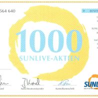 Sunlive Aktiengesellschaft 1000 Stück