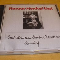 Audio-CD: Hanna Monhof liest Geschichten vom Rentner Hannes aus Ronsdorf