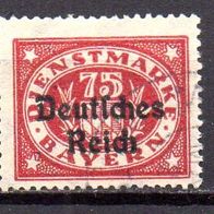 D. Reich Dienst 1920, Mi. Nr. 0043 / D43, Überdruck auf Bayern, gestempelt #06747