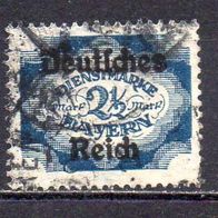 D. Reich Dienst 1920, Mi. Nr. 0049 / D49, Überdruck auf Bayern, gestempelt #06792