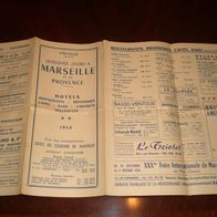 Hotel Restaurants Bars Führer 1954 Marseille