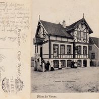 AK Hilsen fra Varnaes Warnitz s/ w Feldpost von 1916 - Clausen´s Cafe Restaurant