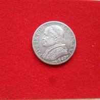 Vatikan 1867 1 Lire Silber