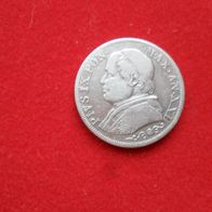 Vatikan 1868 1 Lire Silber