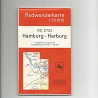 Radwanderkarte Hamburg - Harburg, Nieders. Landesverwaltungsamt RC 2722