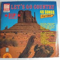 3 LP´s Let´s go Country 48 Songs to get there